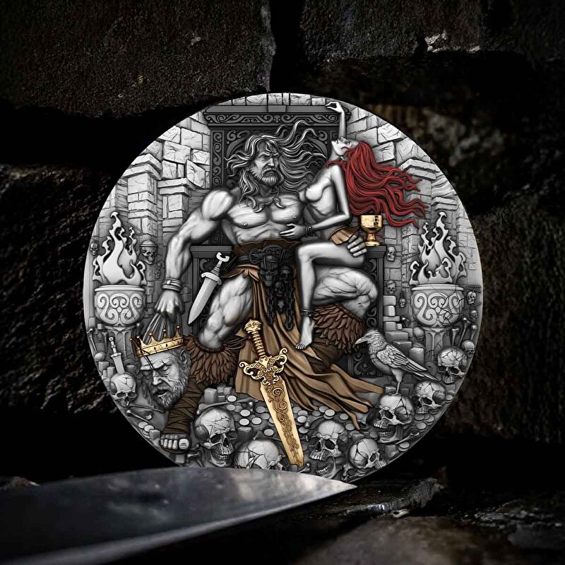 AgaKulche Barbarian King Silver Coin