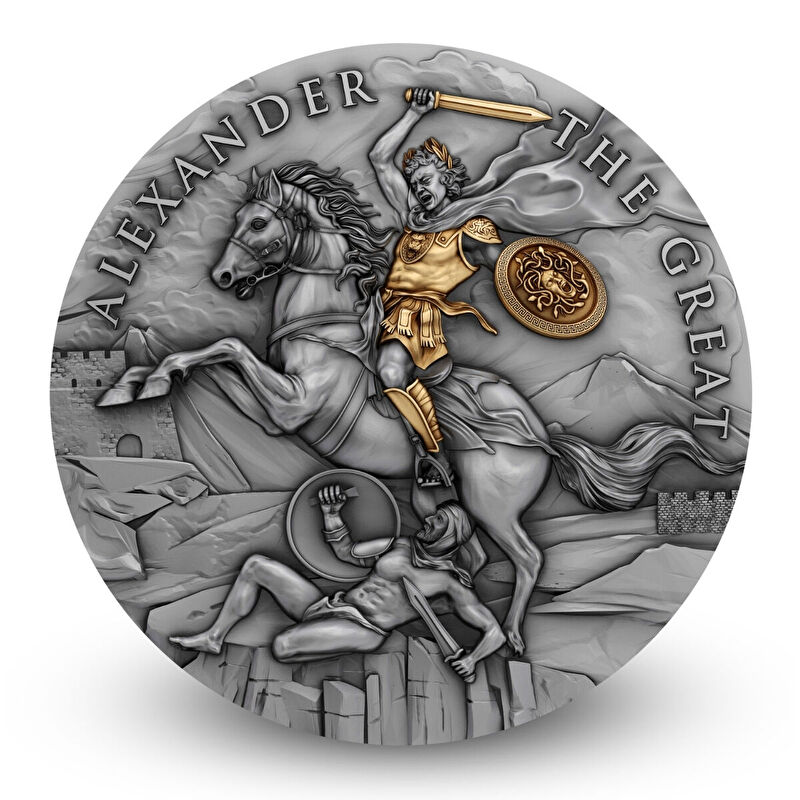 AgaKulche Alexander the Great Gold Plated Silver Coin