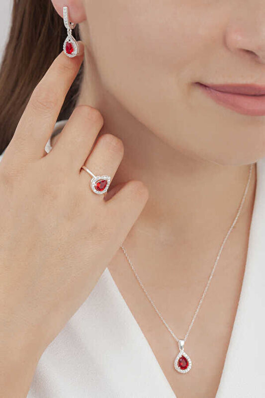 AgaKulche Drop Model Set Red S4-KK (925)