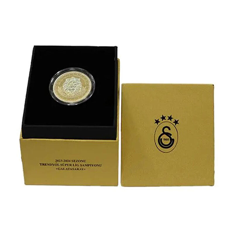 AgaKulche Galatasaray 24th Championship Boxed Gold-Plated Silver Coin