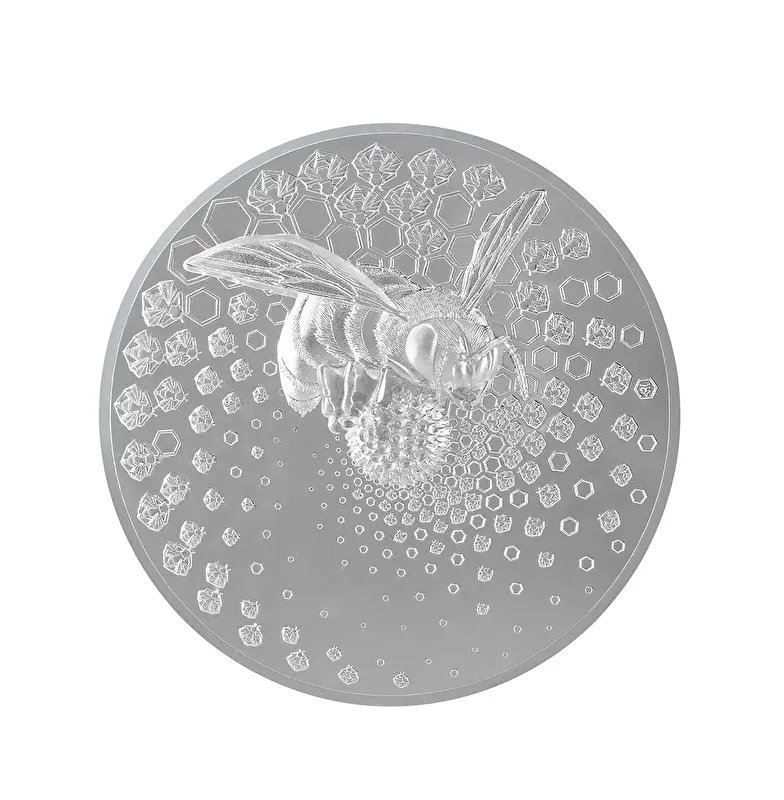 AgaKulche Gray Bee Silver Coin