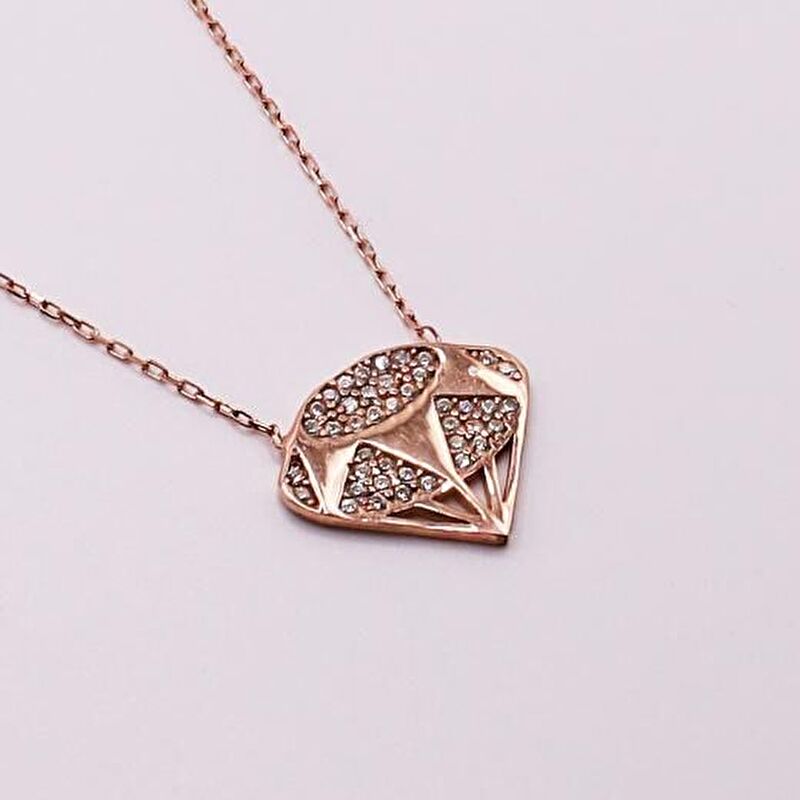 AgaKulche Silver Diamond Ghost Necklace