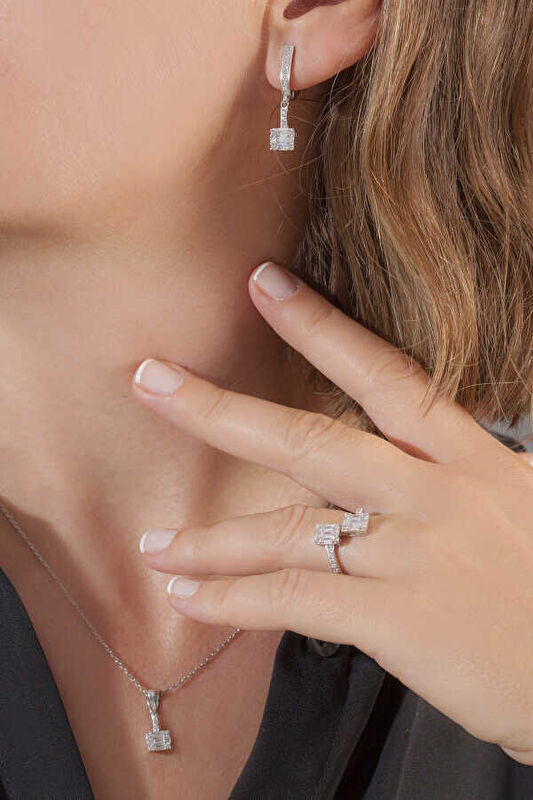 AgaKulche Minimal Baguette Silver Set S98-KB (925)