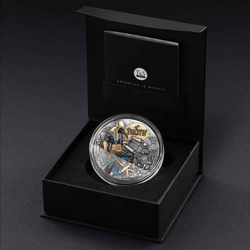AgaKulche Mısır Tanrısı Thoth G&uuml;m&uuml;ş Sikke Coin
