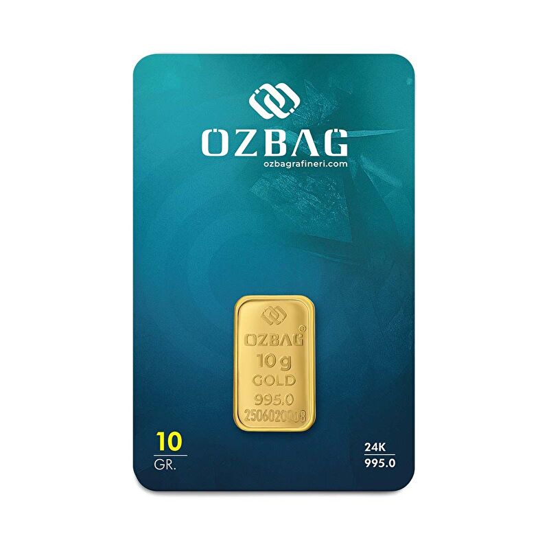 AgaKulche 24 Ayar 10 gr 995 Özbağ Külçe Altın