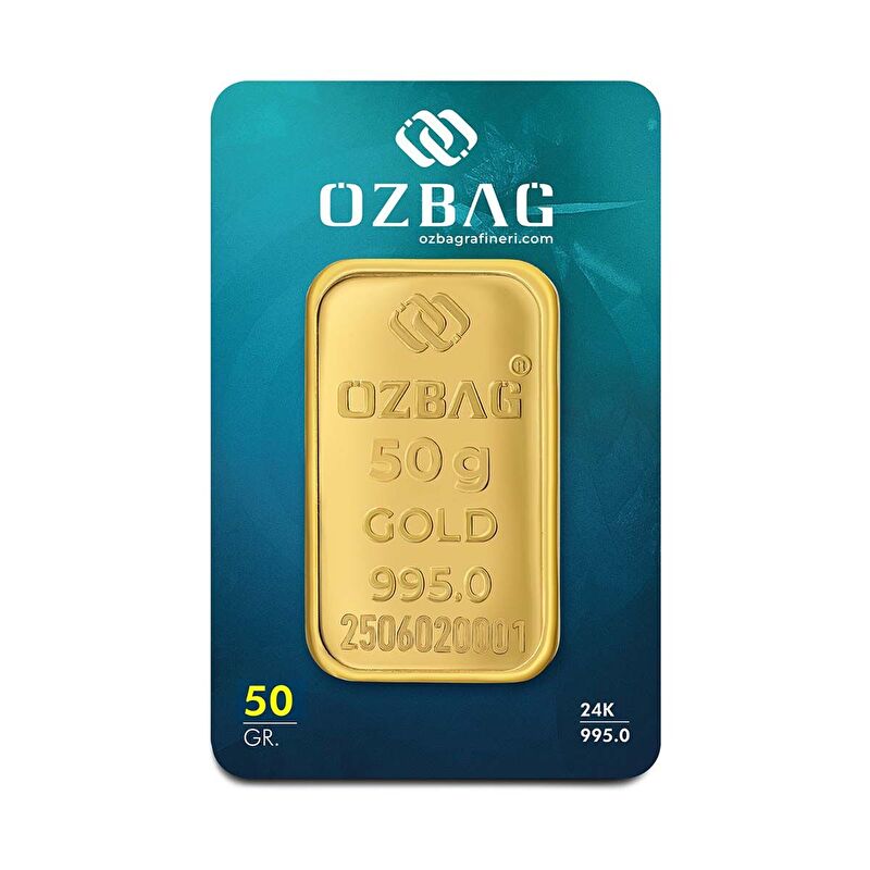 AgaKulche 24 Ayar 50 gr 995 &Ouml;zbağ K&uuml;l&ccedil;e Altın