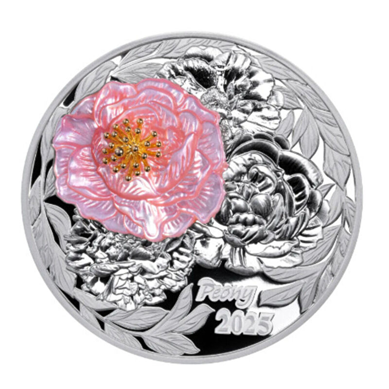 AgaKulche Şakayık Çiçeği Gümüş Sikke Coin