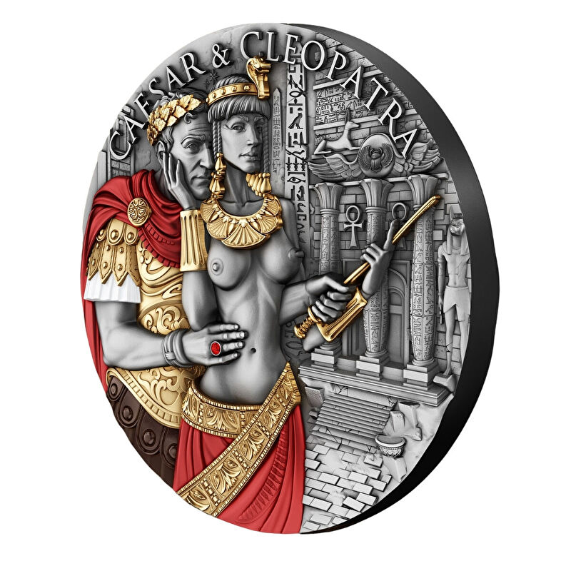 AgaKulche Caesar and Cleopatra Silver Coin