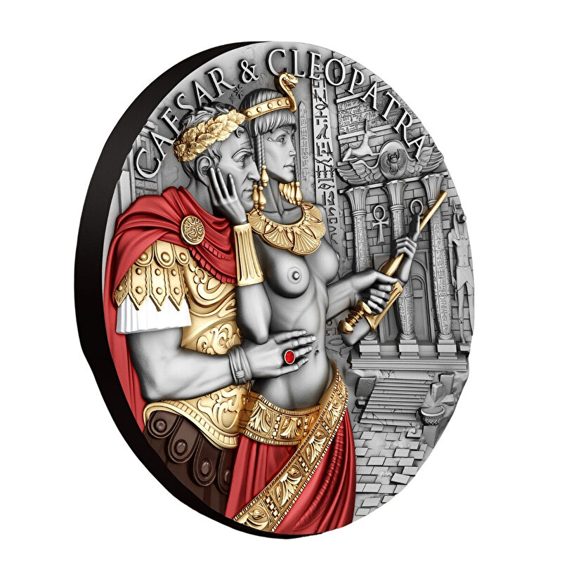 AgaKulche Caesar and Cleopatra Silver Coin