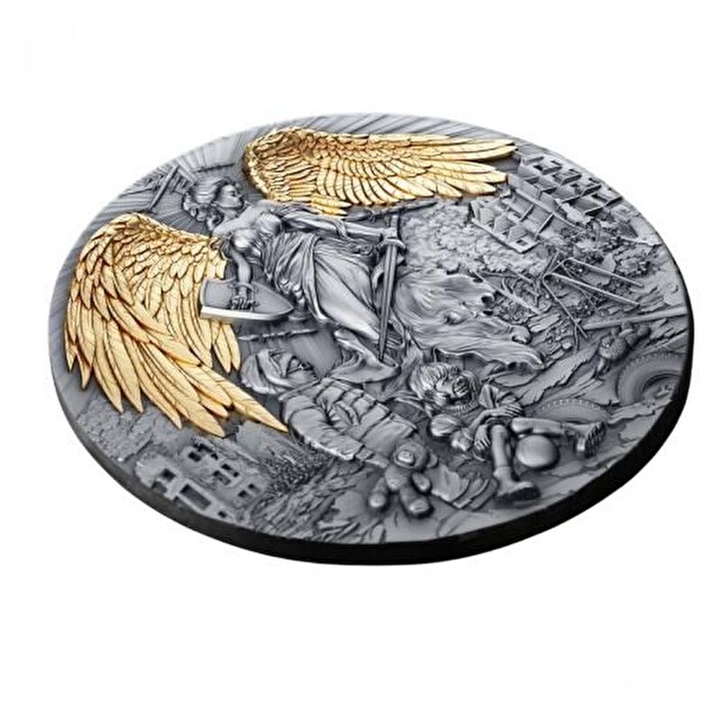 AgaKulche Guardian Angel 2 Ounce 62.20 Gram Silver Coin
