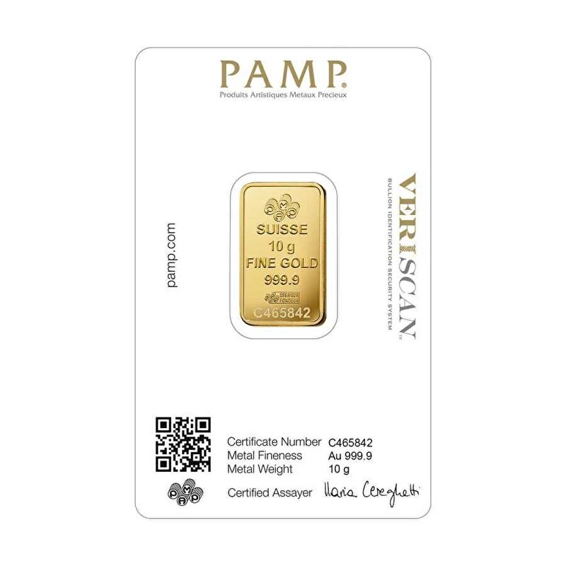 Pamp Suisse 10 Gram Gold (999.9) 24 Carat Gold Bullion